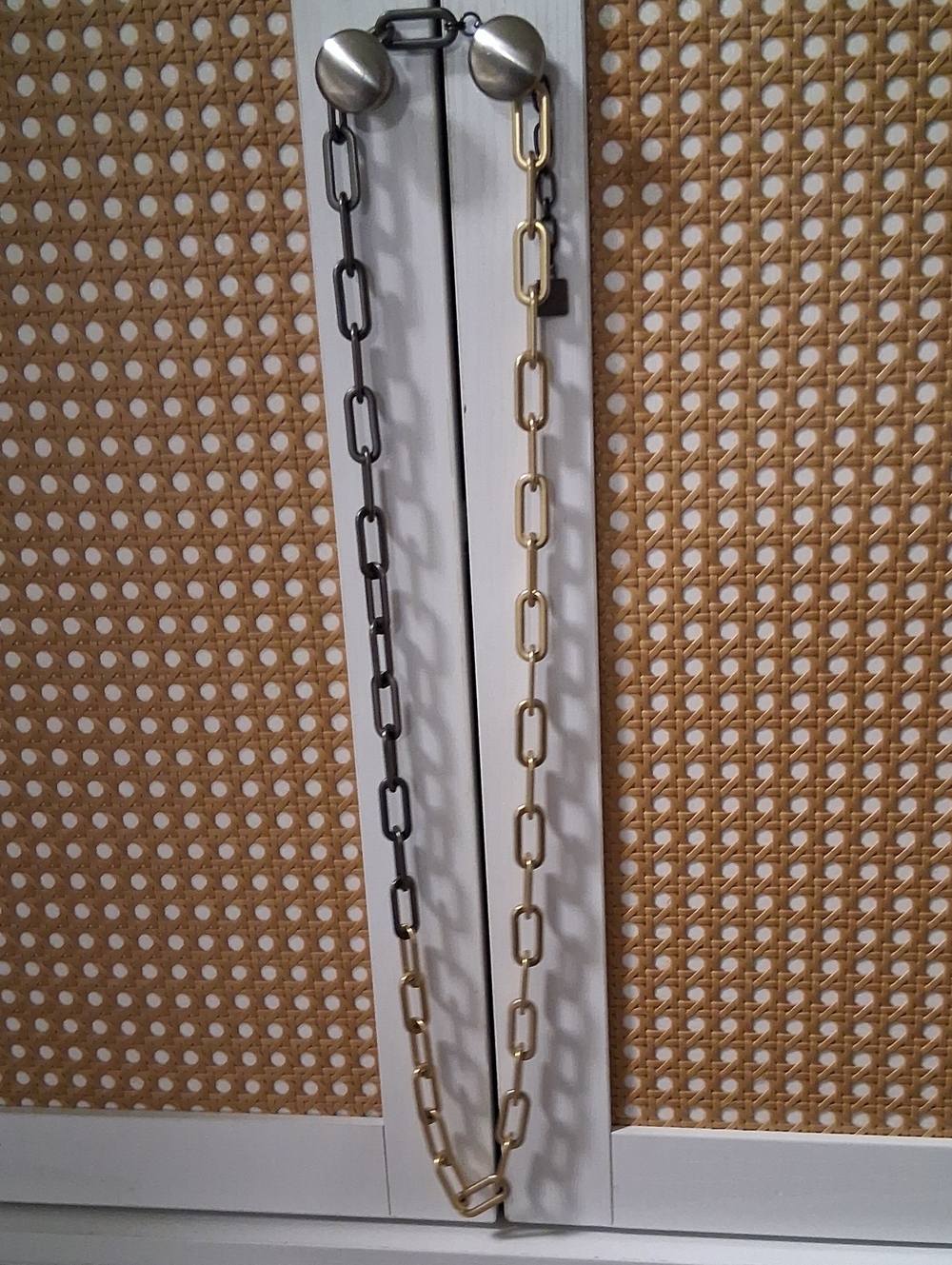 Two-Tone Black and Gold Link Chain Necklace